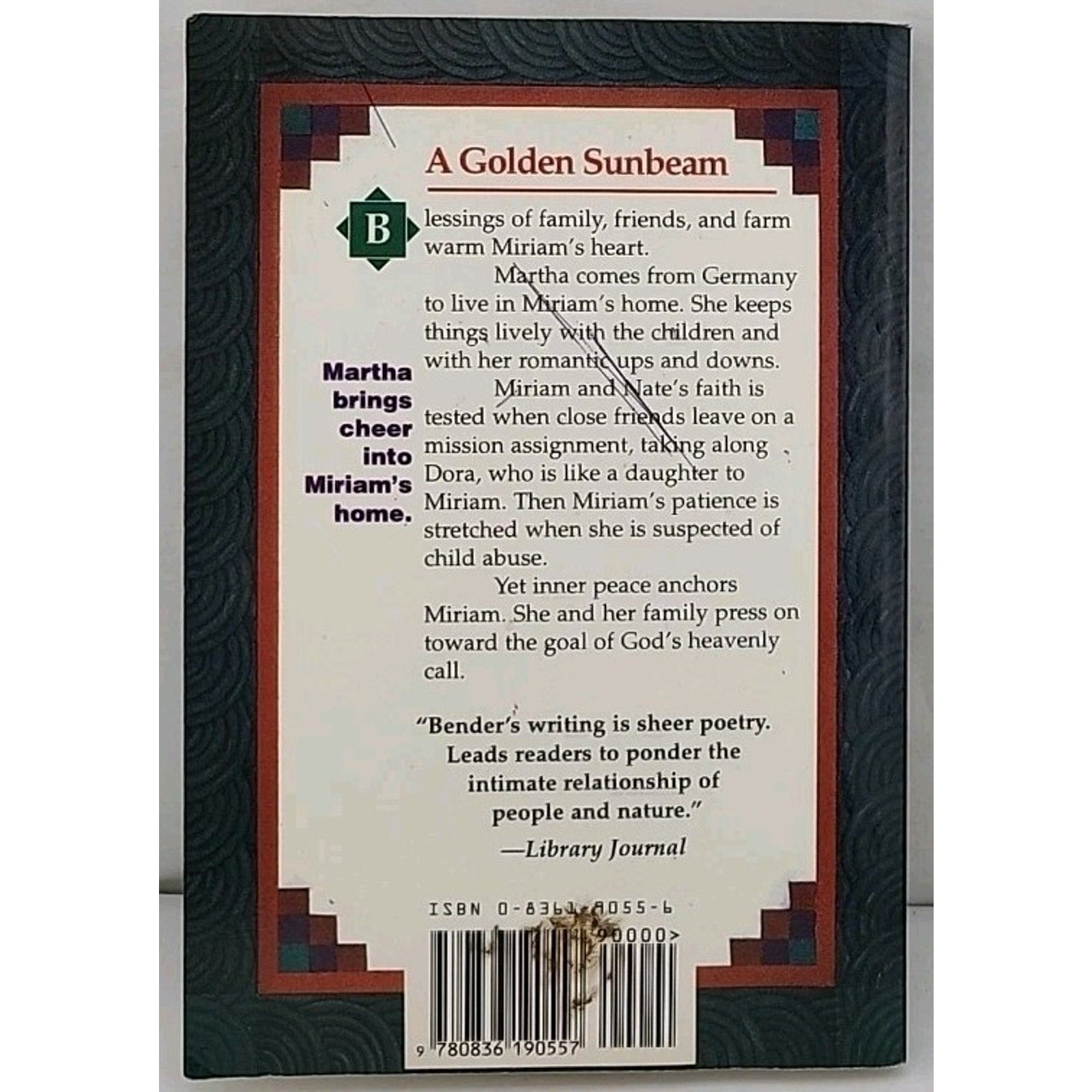 Golden Sunbeam by Carrie Bender (1996, Trade Paperback)