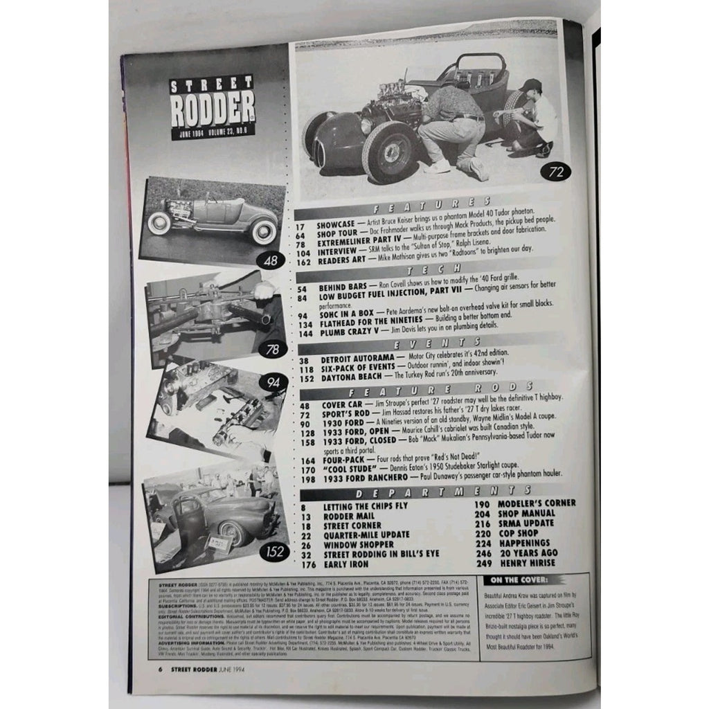 Street Rodder Magazine - June 1994 - Vol. 23 No. 6