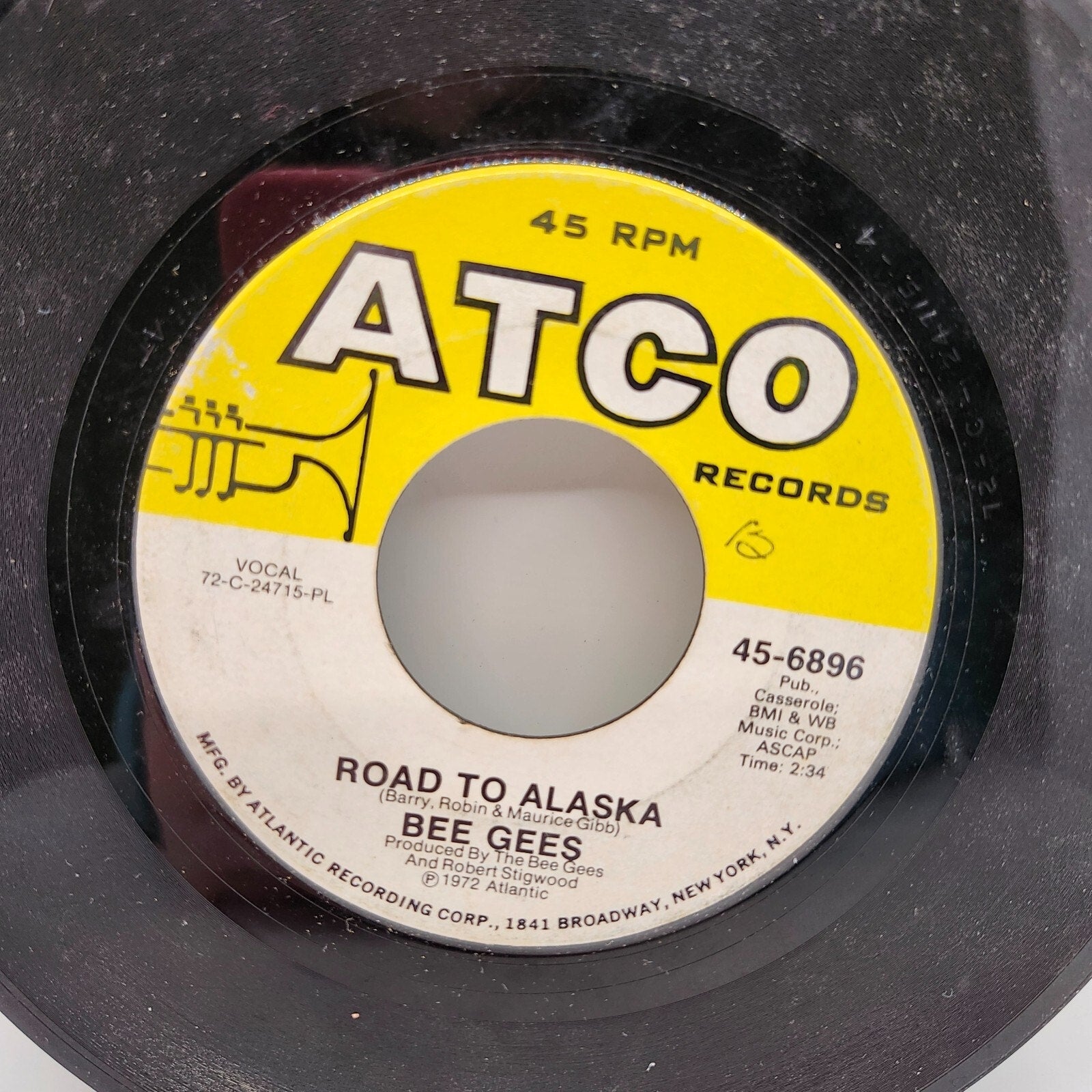 Run to Me / Road to Alaska by Bee Gees (Record) - 45-6896