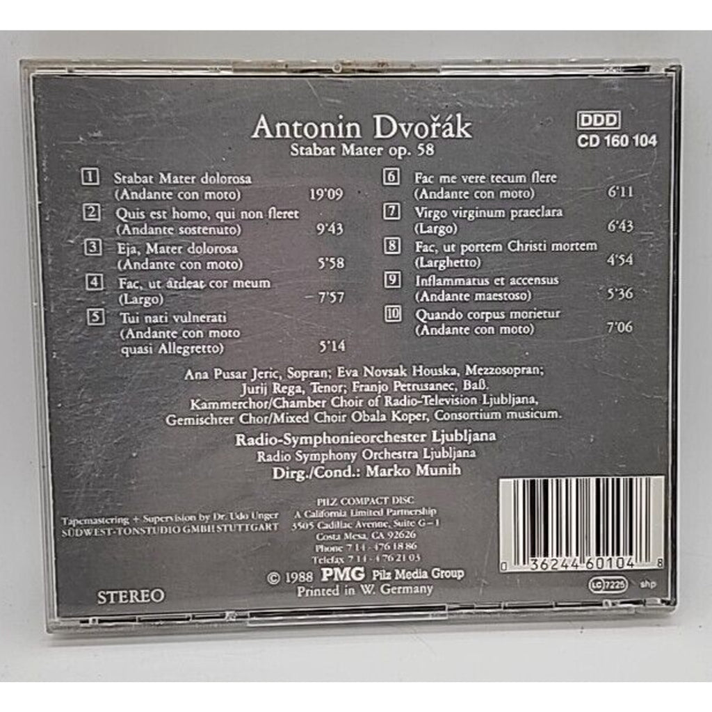 Dvorak: Stabat Mater (CD) Marko Munih Vienna Master Series 160 104