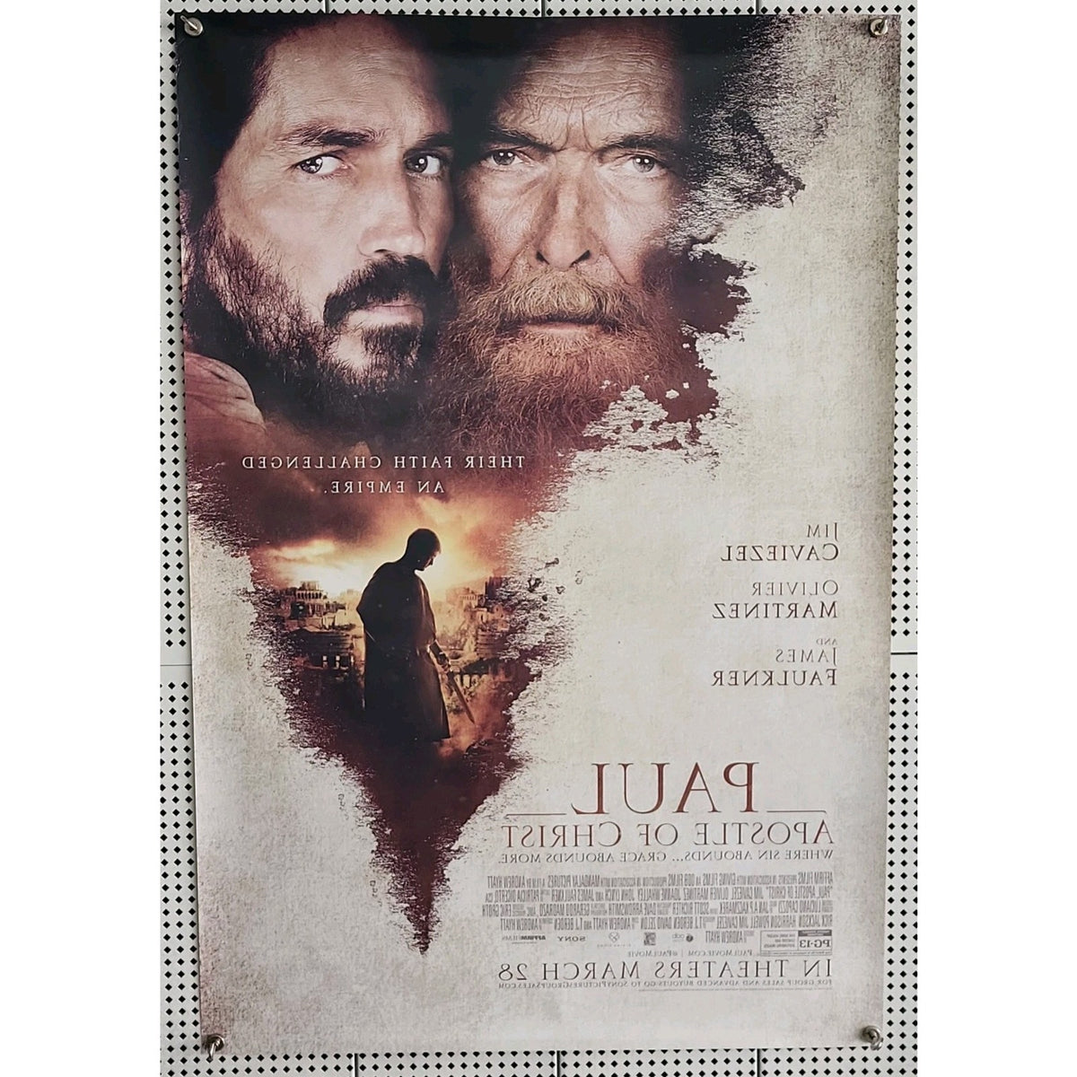 Paul Apostle Of Christ Movie Poster 2 Sided Original 27x40