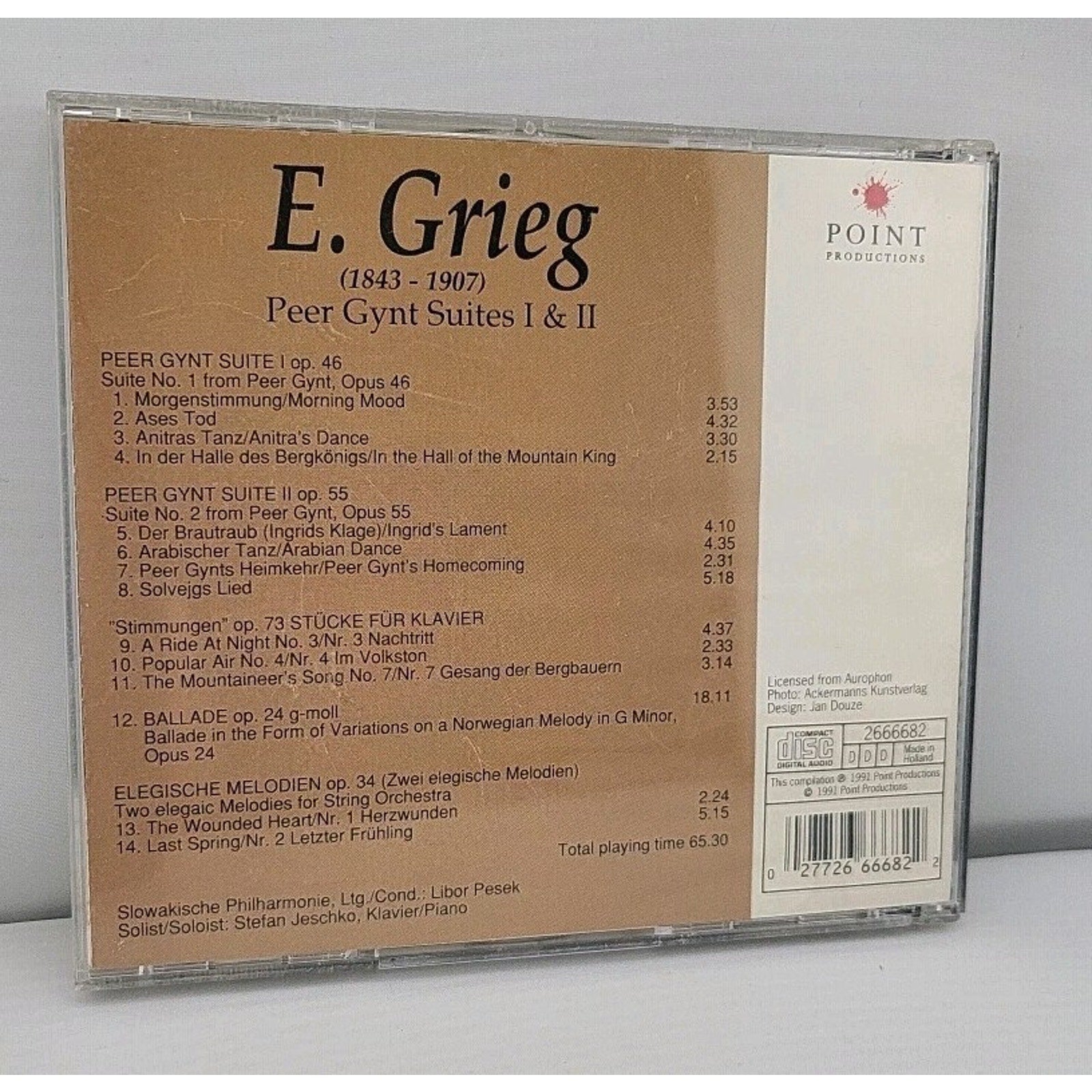 Grieg: Peer Gynt Suites I & II - Music CD - - - Ent. Media Partners