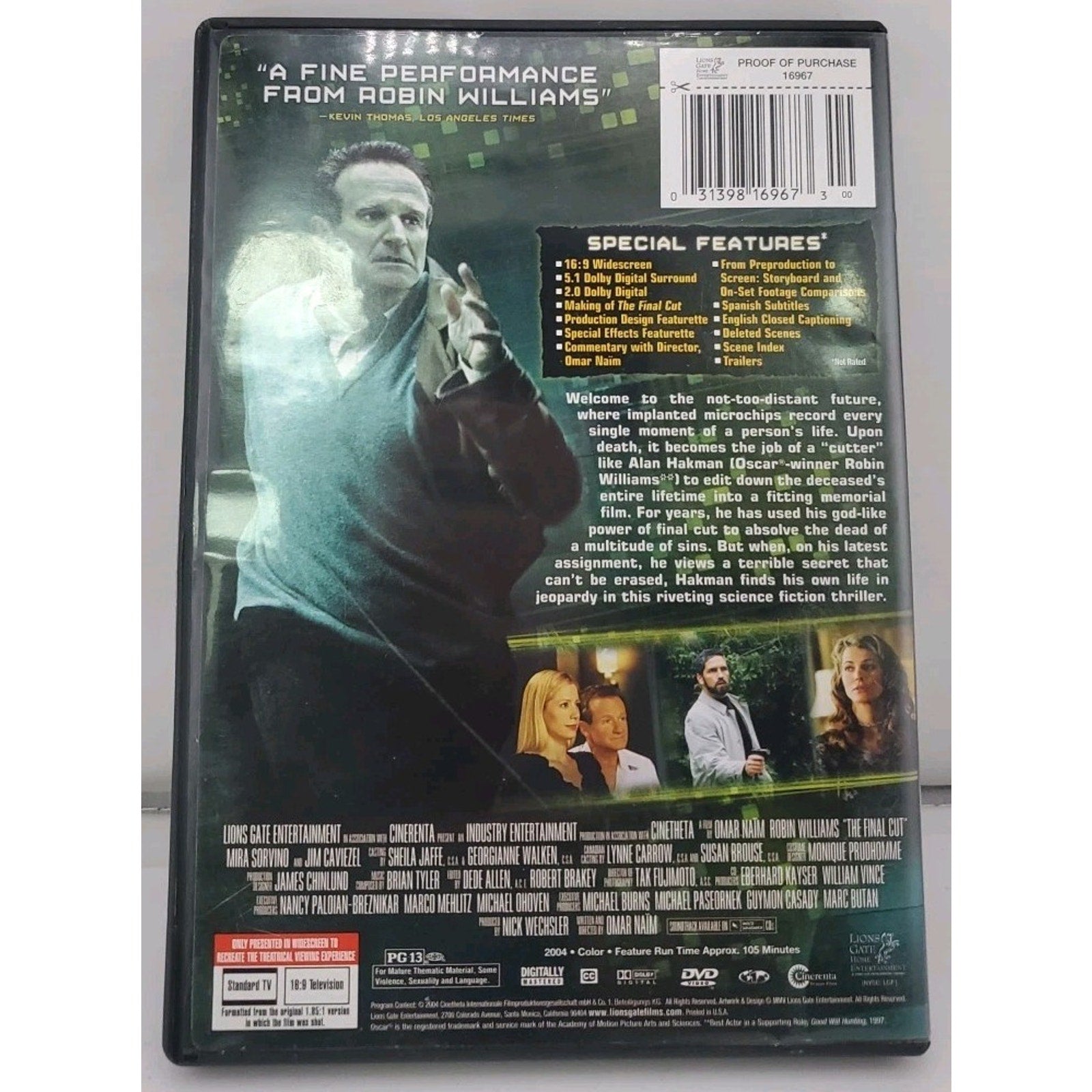 The Final Cut DVD Widescreen Edition - Robin Williams -