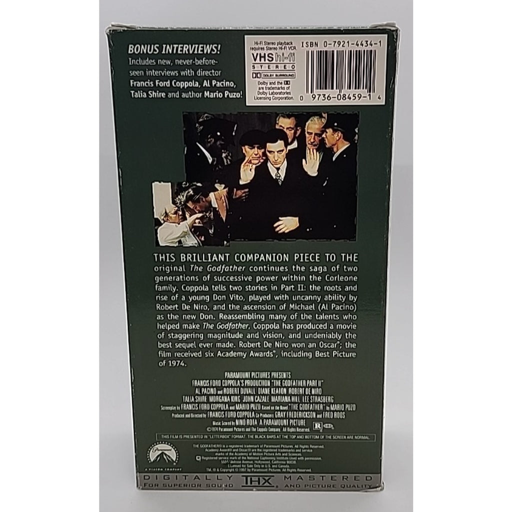 The Godfather Part II (VHS, 1997, 2-Tape Set, Widescreen)