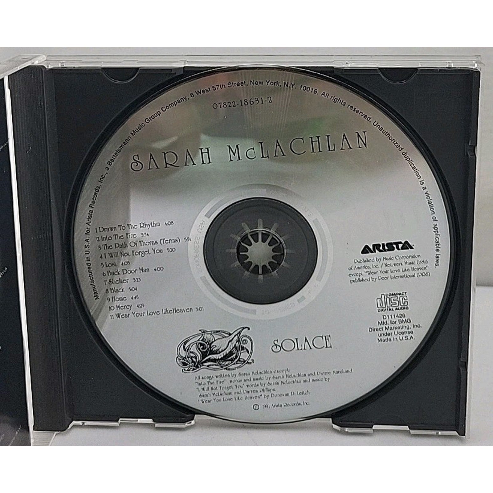 Solace by Sarah McLachlan (CD, 1992)