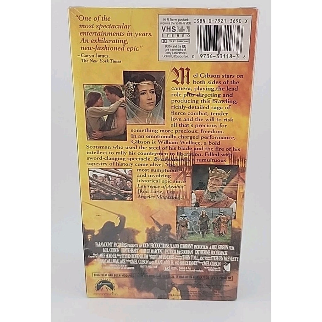 Braveheart (VHS, 1996, 2-Tape Set) *Brand New*