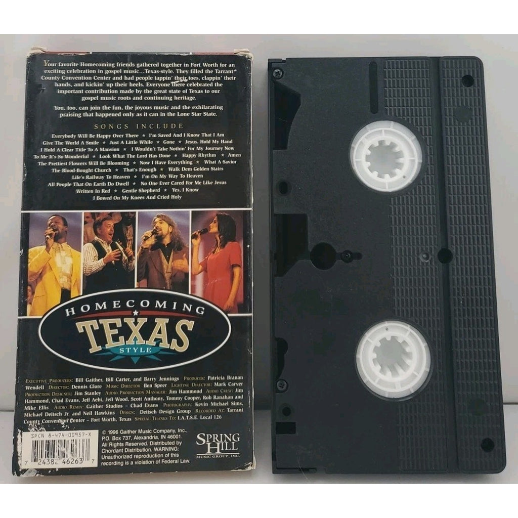 Homecoming Texas Style [Video] by Bill & Gloria Gaither (Gospel) (VHS, Sep-1996,