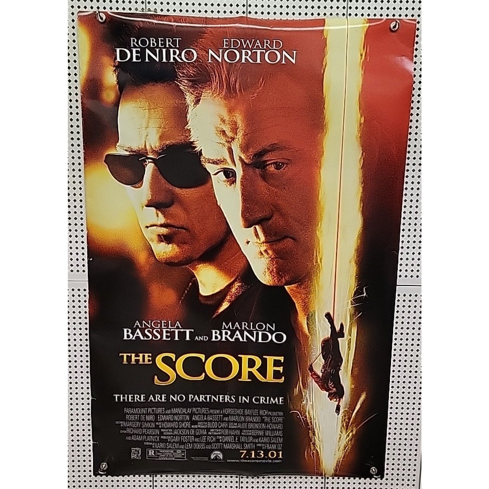The Score Movie Poster 2 Sided Original 27x40 Robert De Niro Edward Norton