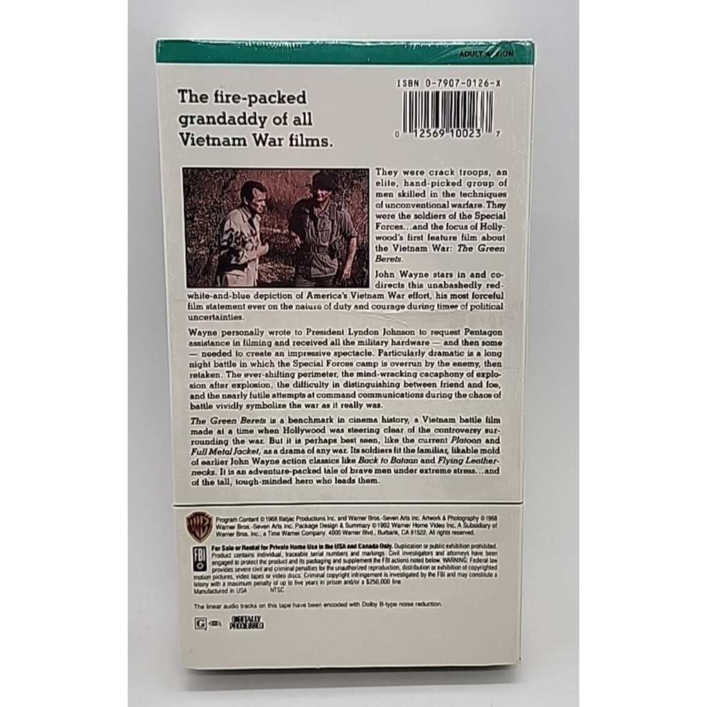 The Green Berets (VHS, 1990) *Brand New*