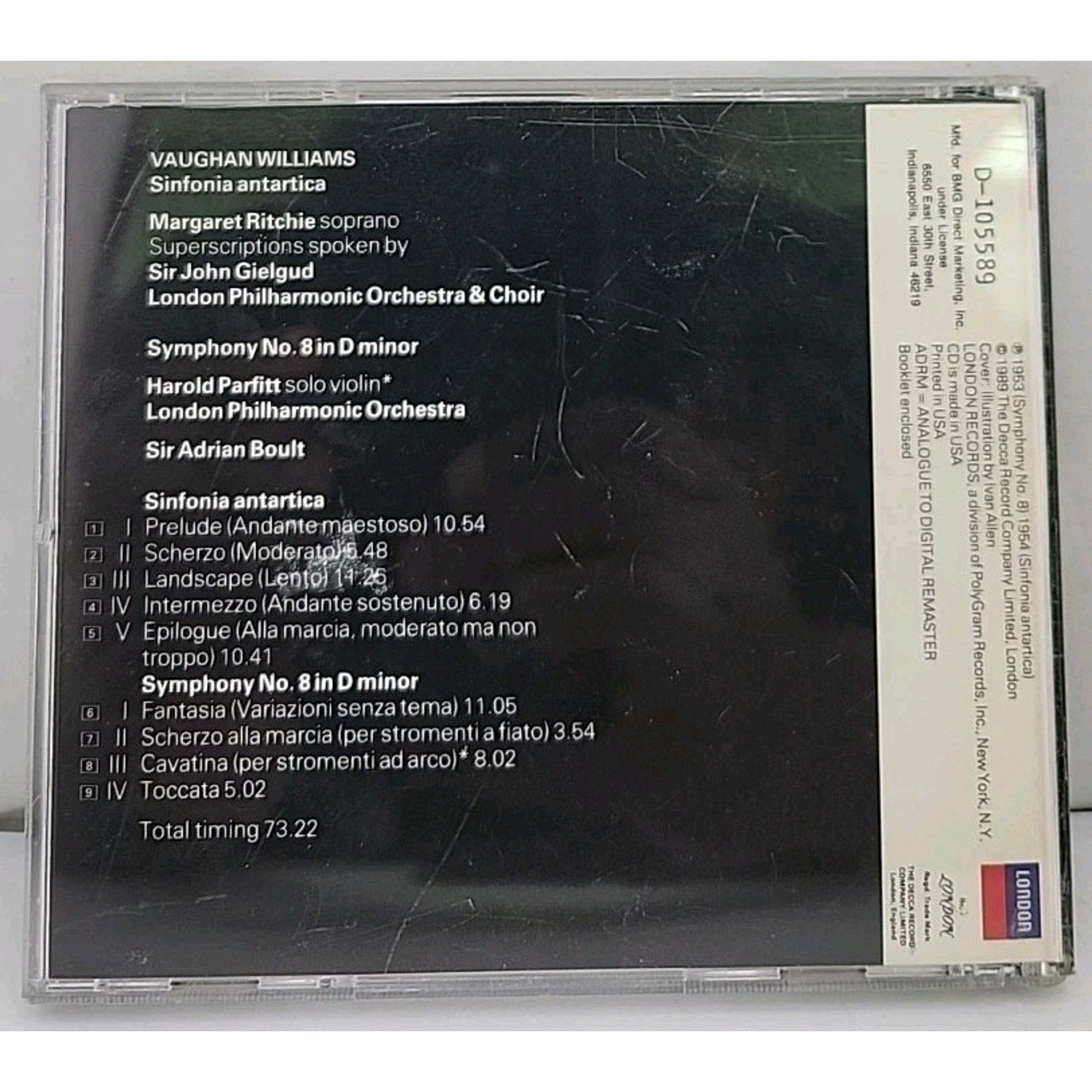 Vaughan Williams: Symphony No. 8 - CD