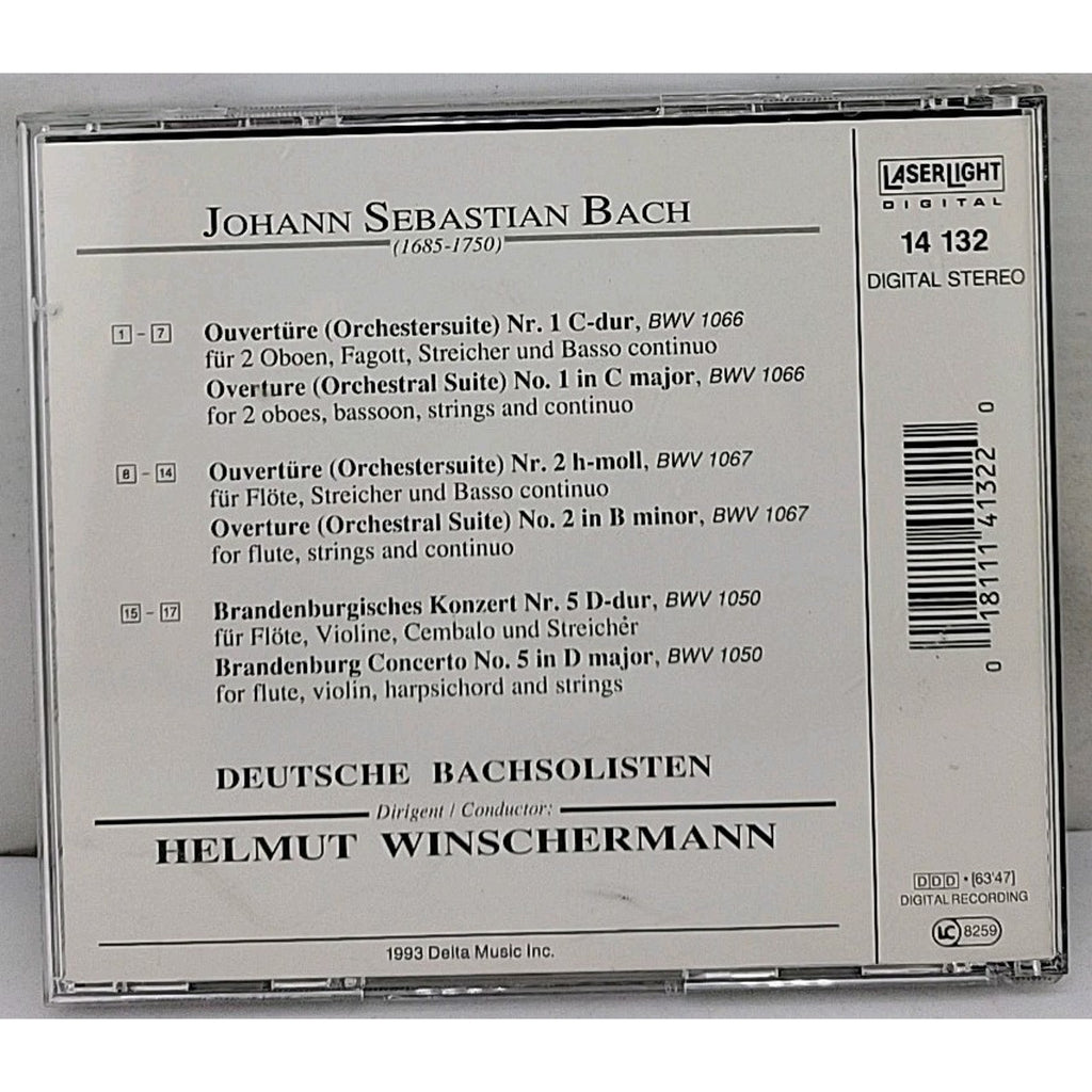 Overture 1/2/Brandenburg Con 5 by J.S. Bach (CD, 1993)