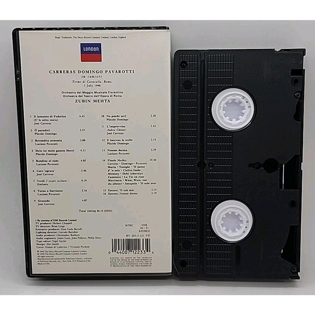 Carreras Domingo Pavarotti In Concert - MEHTA - VHS
