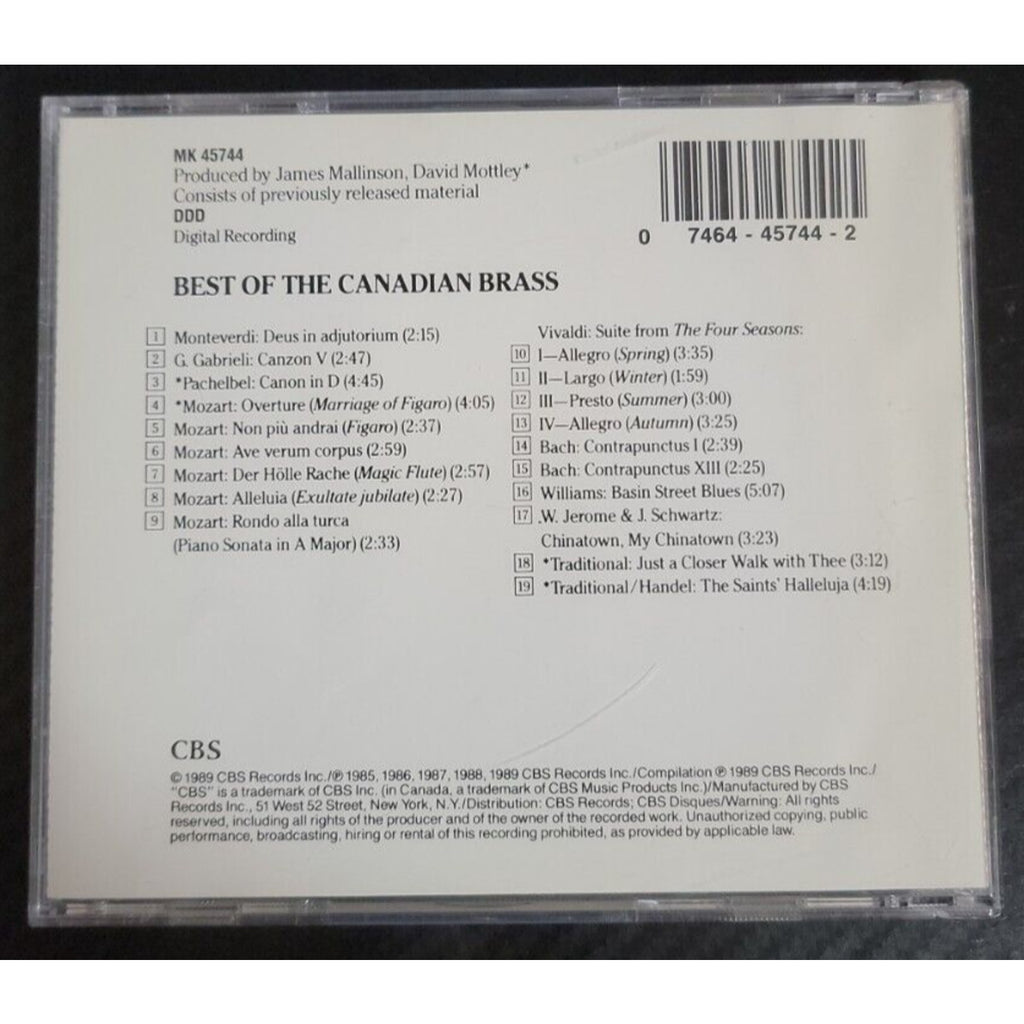 Best of the Canadian Brass by Canadian Brass (CD, CBS Masterworks)