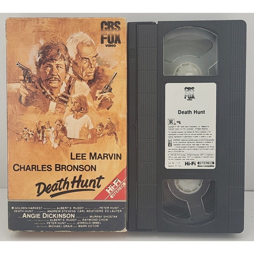 Death Hunt (VHS,1981) CBS FOX - Charles Bronson, Lee Marvin