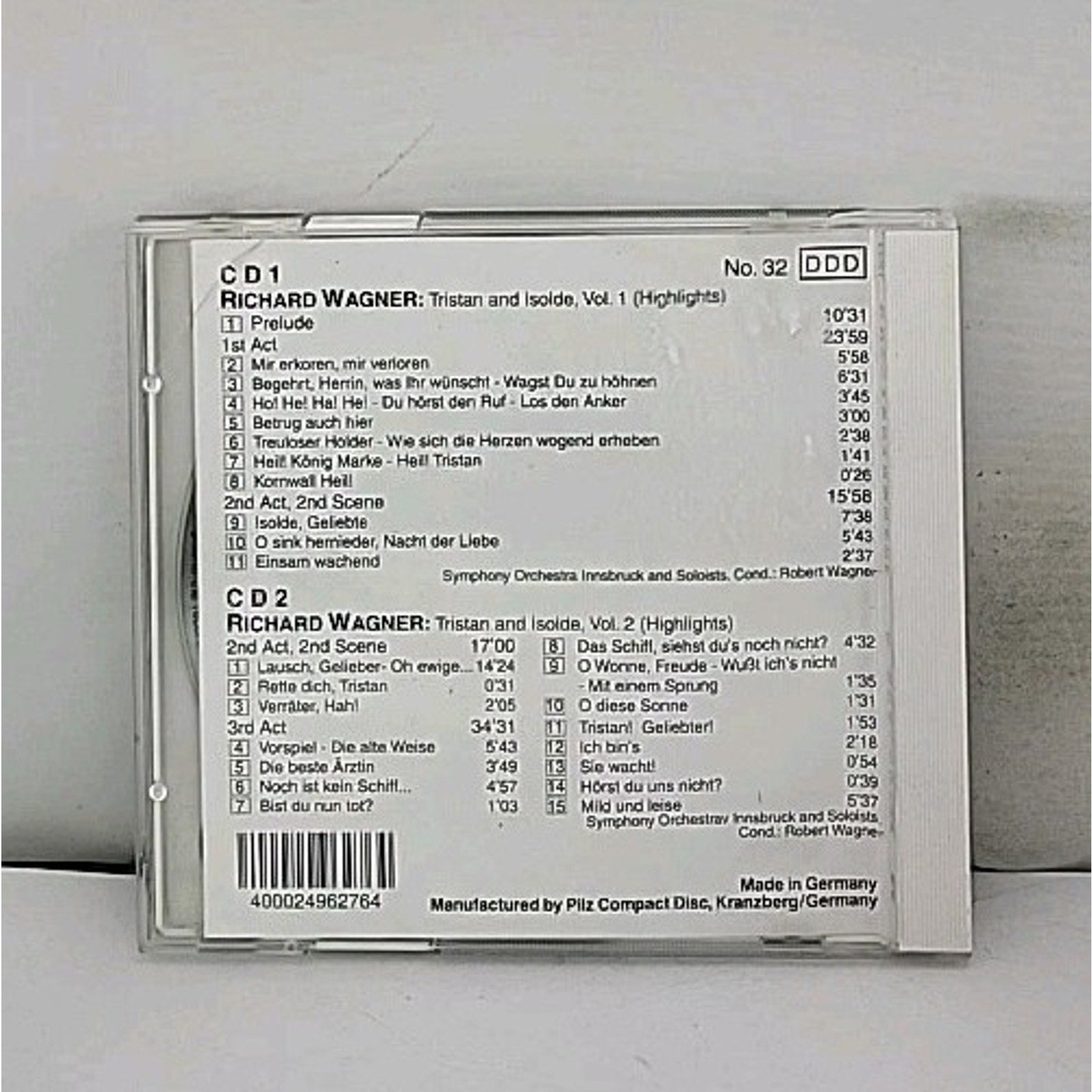 Tristan & Isolde Vol. 1 & 2, by Richard Wagner, CD, 2004 from Germany