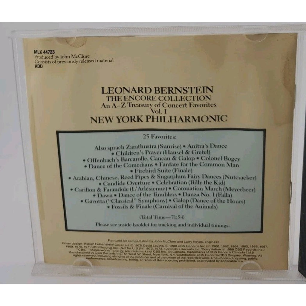 Leonard Bernstein: Encore by Tchaikovsky / New York Phil / Bernstein, (CD)