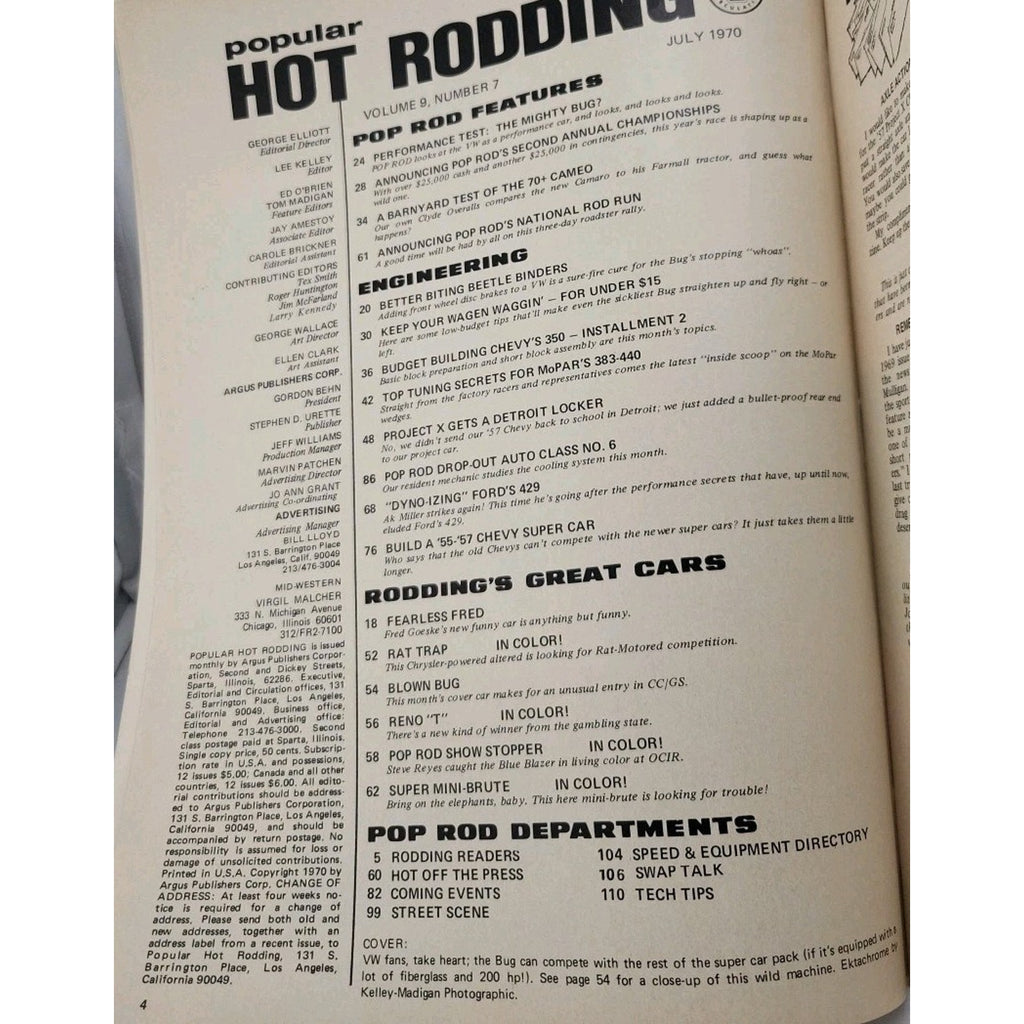 Popular Hot Rodding Magazine July 1970
