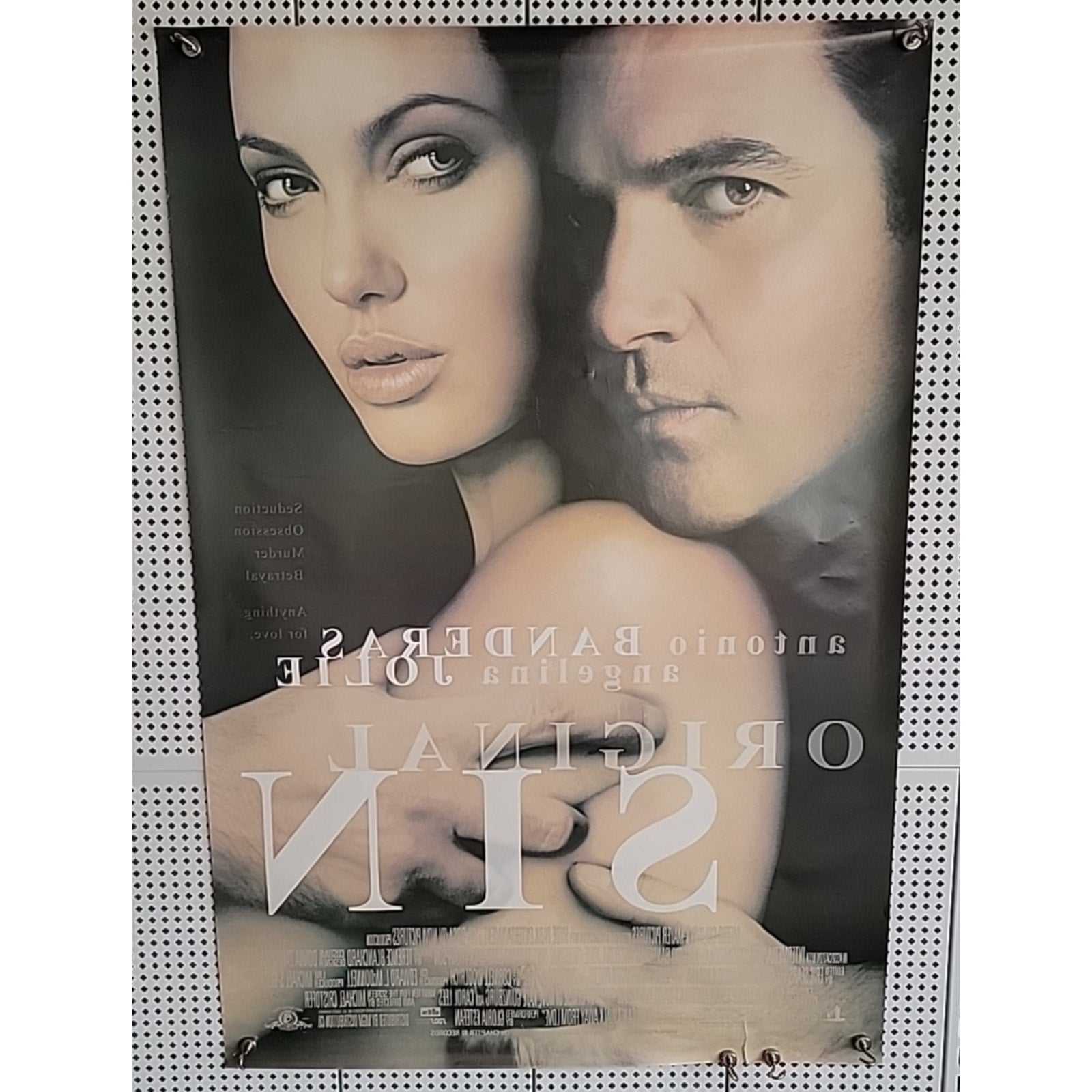 2000 Original Sin Movie Poster Banderas & Jolie Double Sided 27 x 40