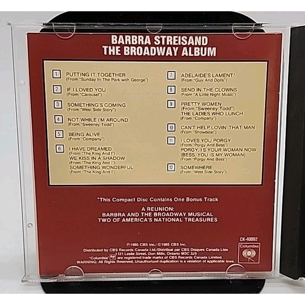 Broadway Album by Barbra Streisand (CD, 1990)