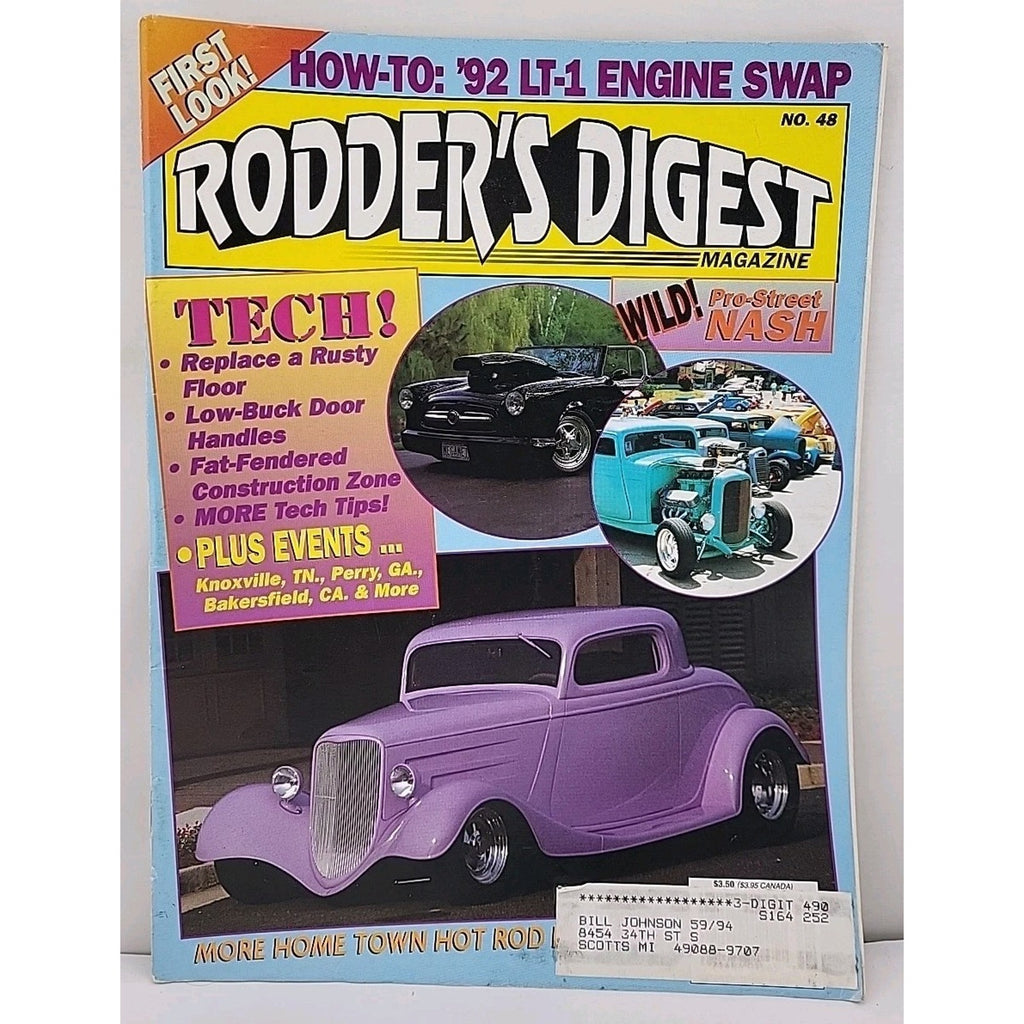 Rodder's Digest Magazine August 1992 Volume 11 Number 48