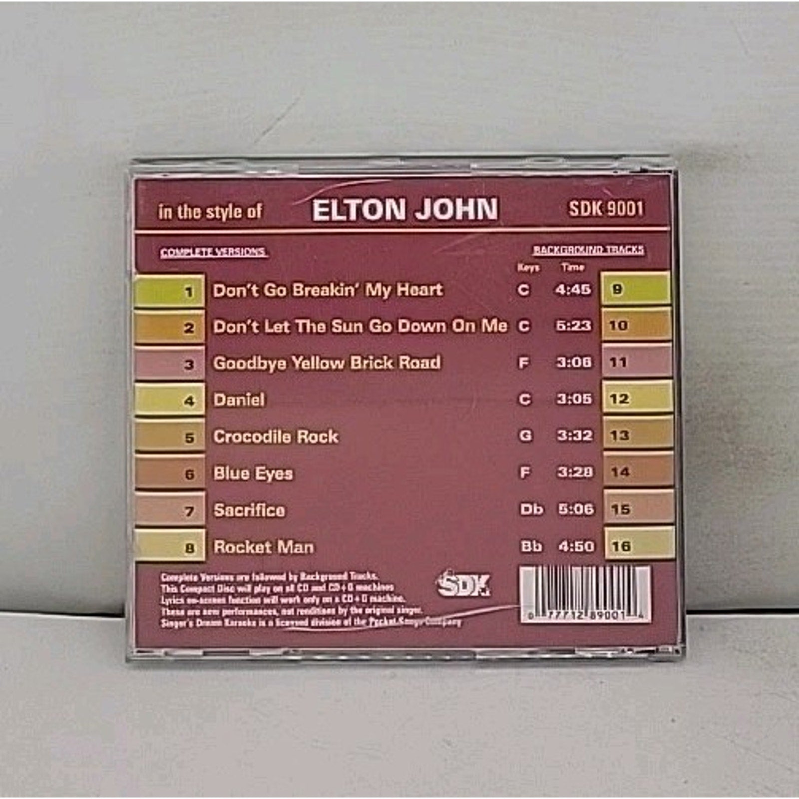 Singer's Dream Karaoke: Elton John Karaoke by Elton John (CD, 2005)