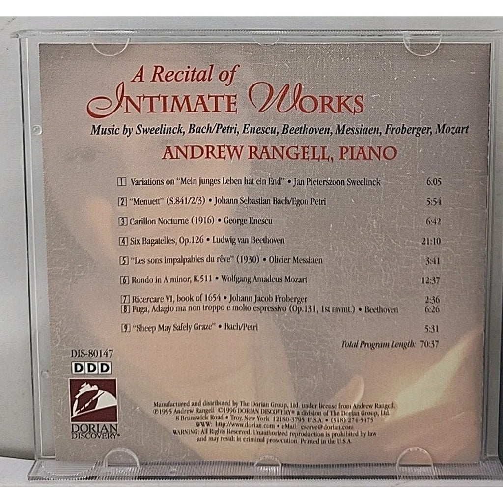 Intimate Works-Vol. 1 by Andrew Rangell (CD, 1997)