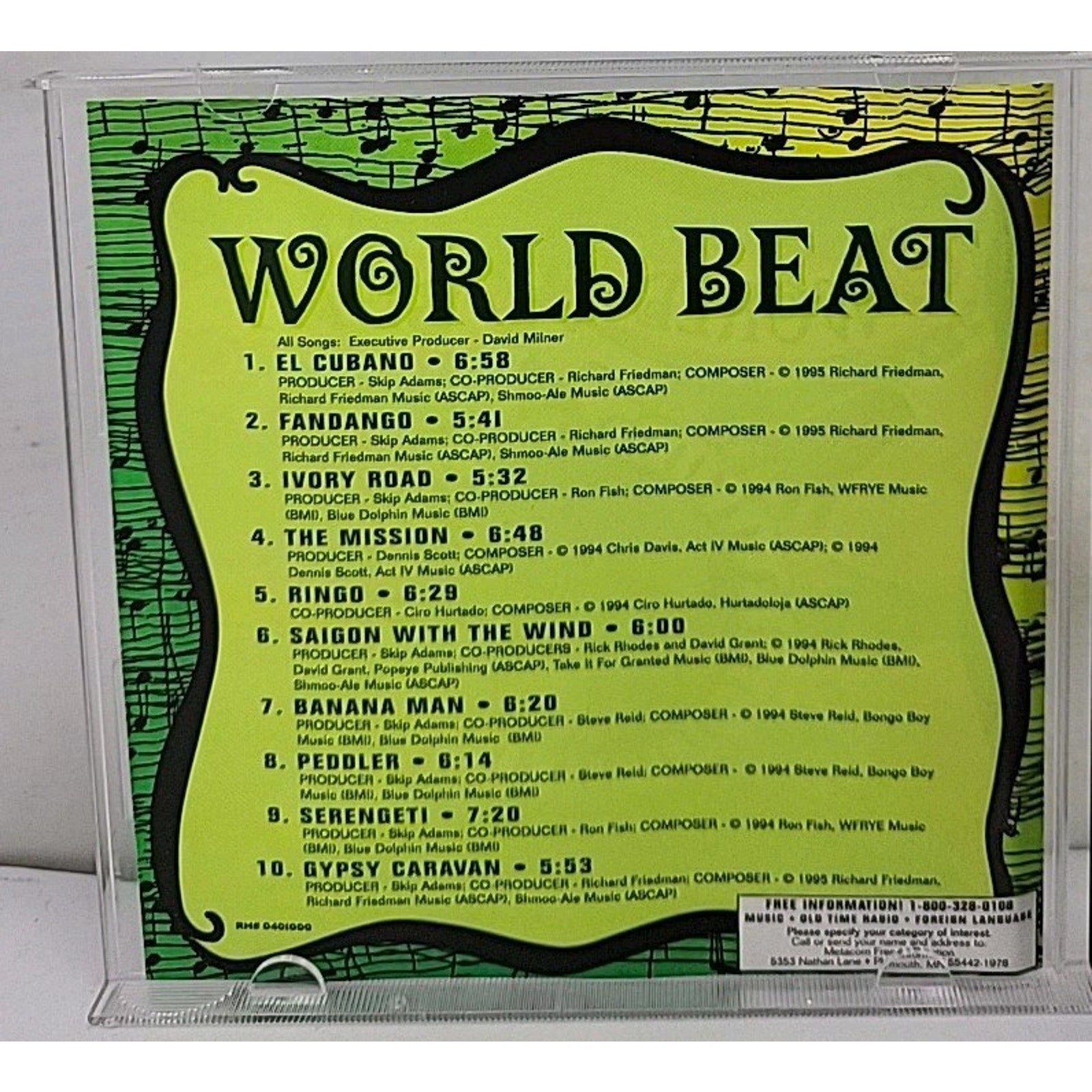 Rhythms Of The World Blended With The Sounds Of Nature By World Beat [CD, 1996]