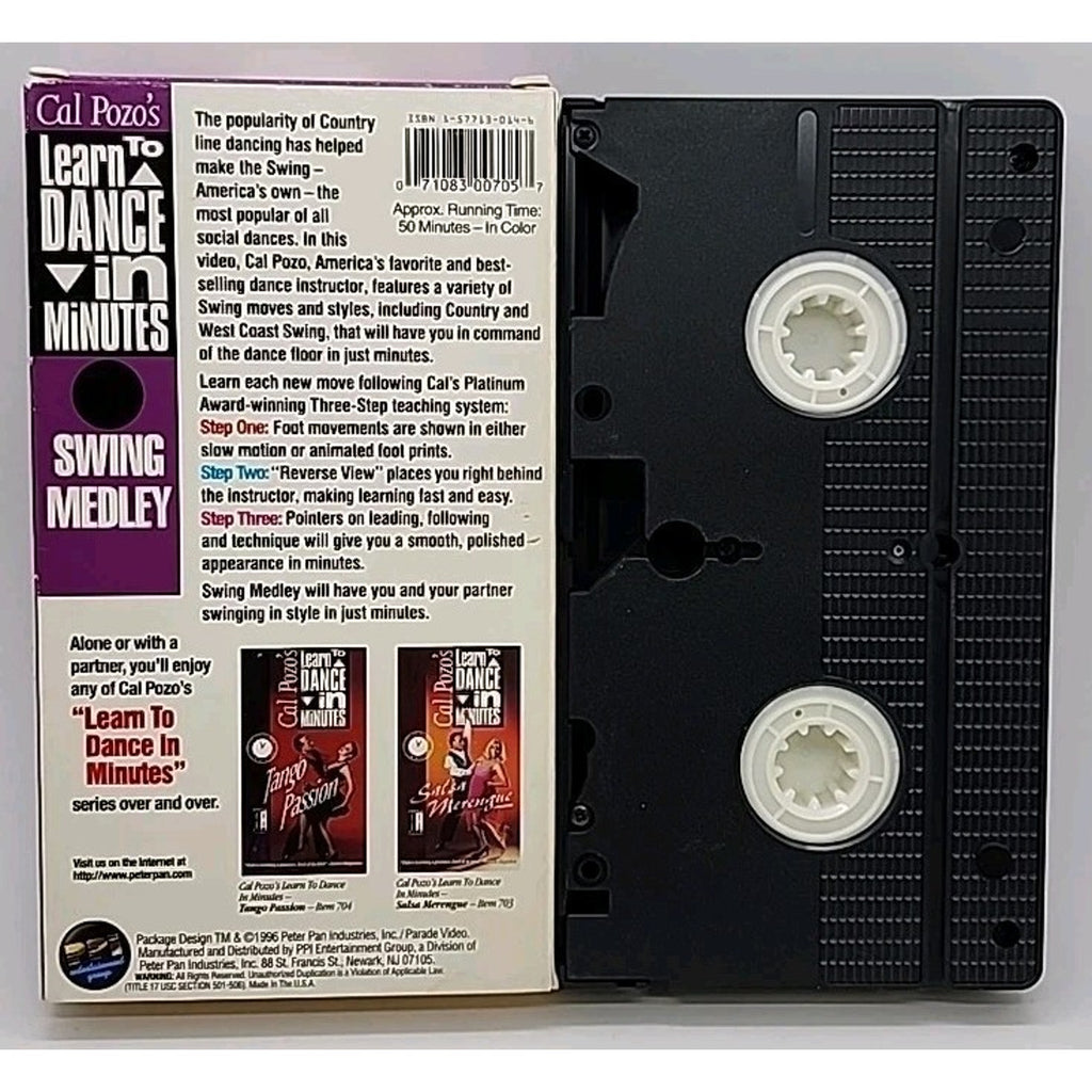 Cal Pozos Learn to Dance in Minutes: Swing Medley (VHS, 1996)