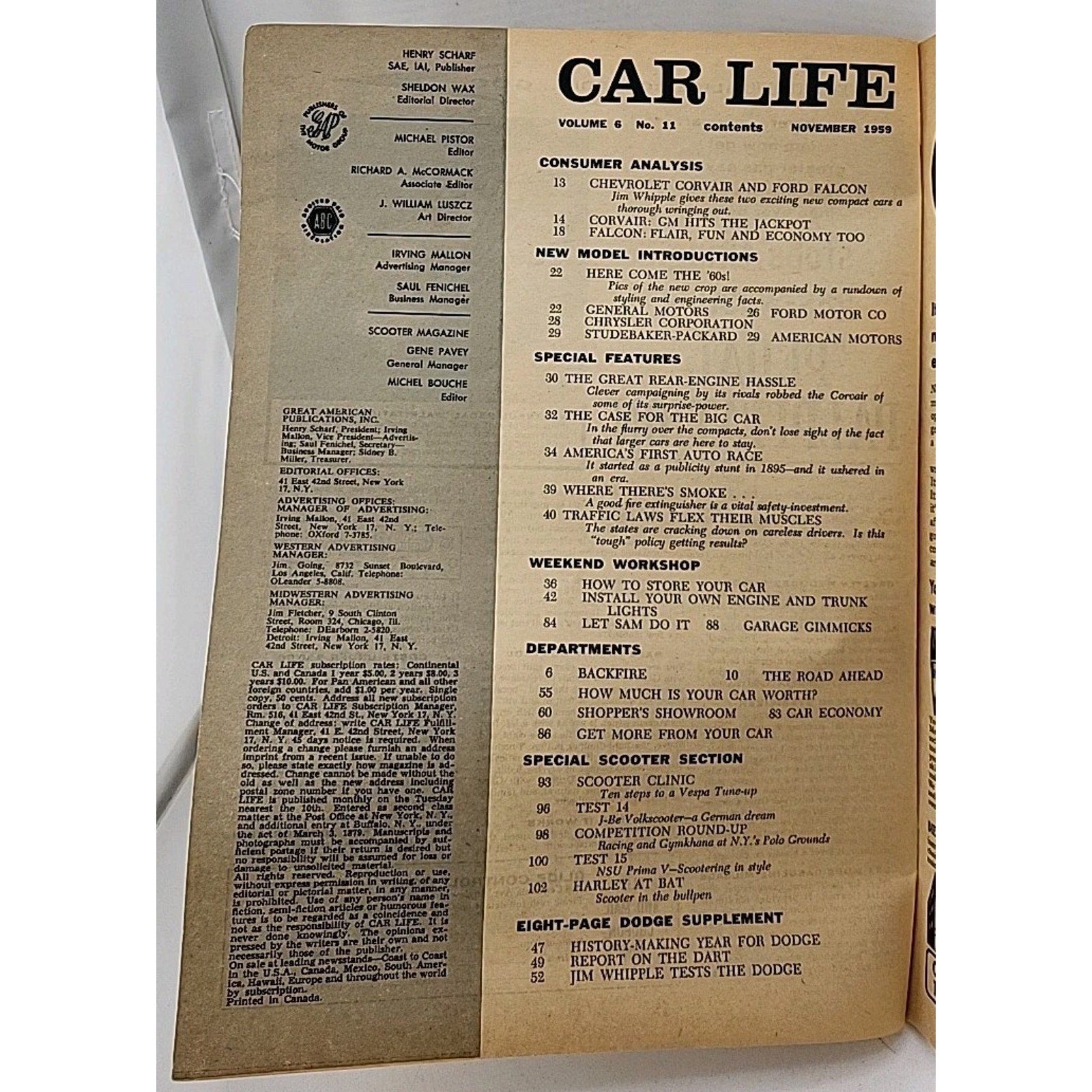 Car Life Magazine - November 1959 - Volume 6 No. 11