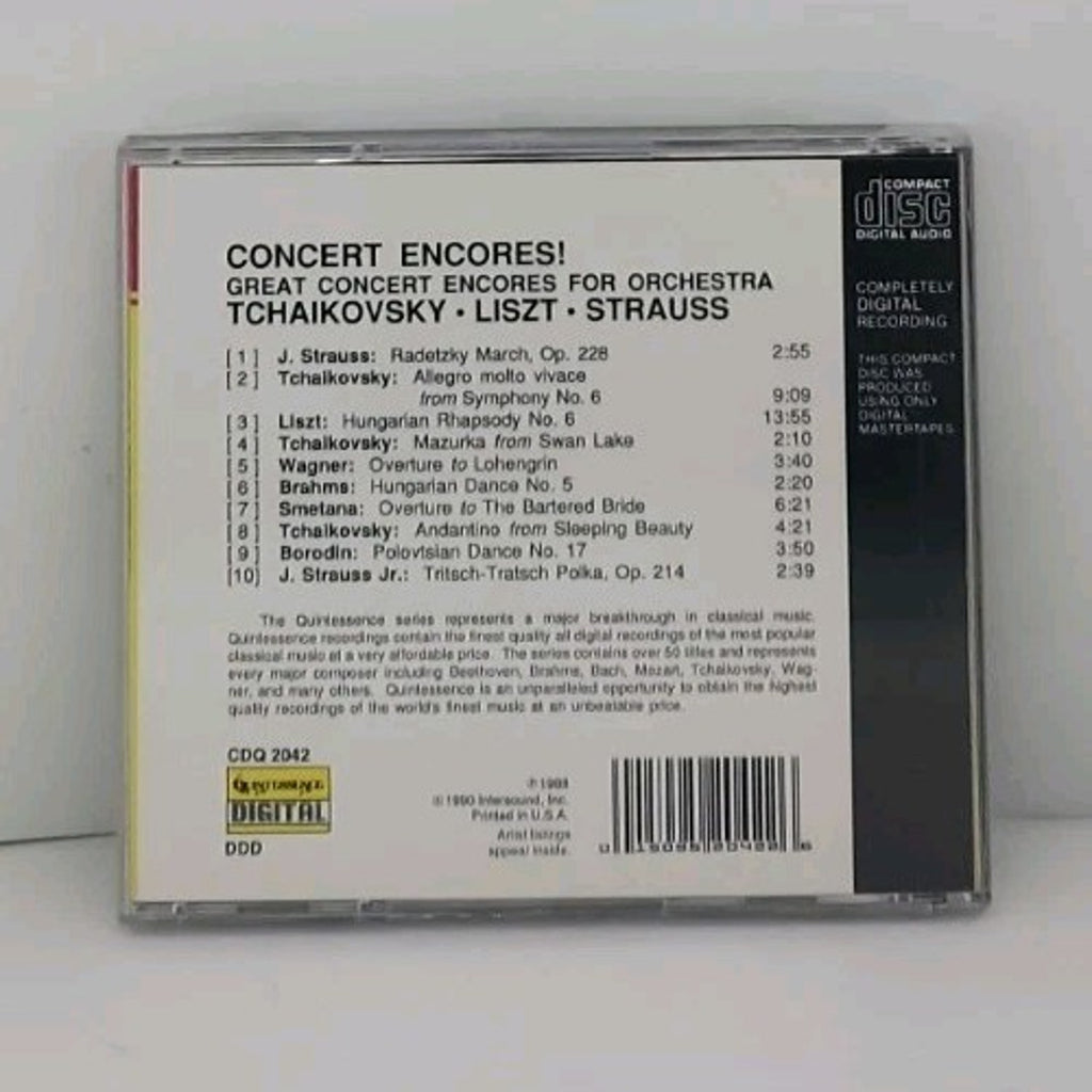 Concert Encores! CD Tchaikovsky Strauss Liszt Quintessence Classical