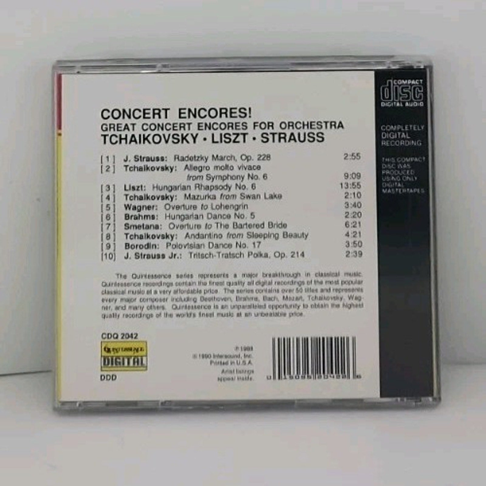 Concert Encores! CD Tchaikovsky Strauss Liszt Quintessence Classical