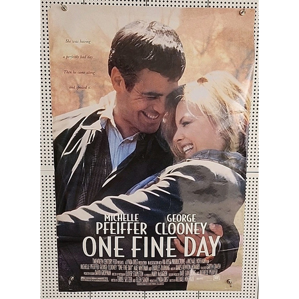 One Fine Day Movie Poster 27x40 D/S Michelle Pfeiffer George Clooney