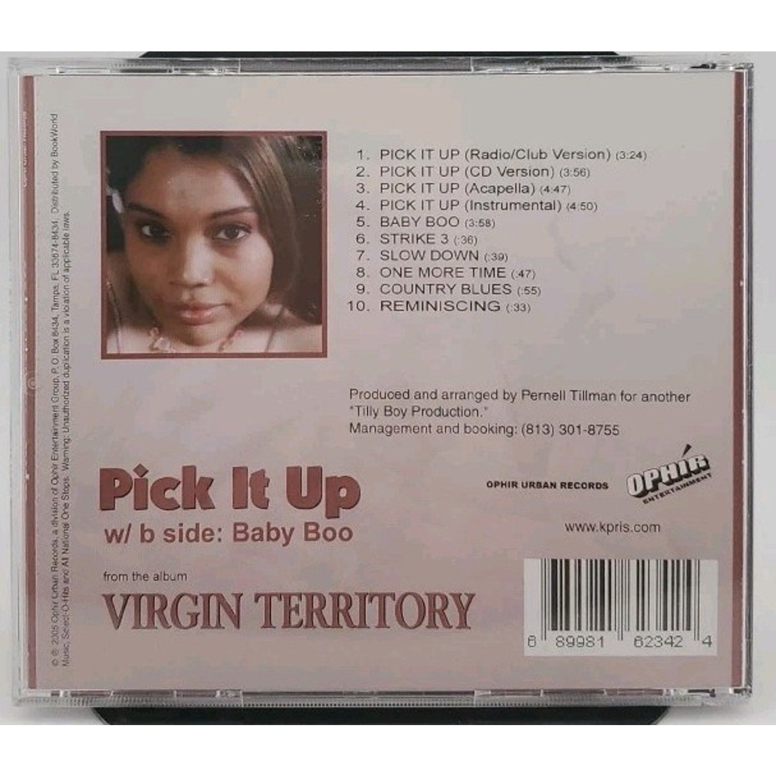 Pick It Up by K'Pris - CD (2005 Ophir Urban Records 10 Track EP Baby Boo