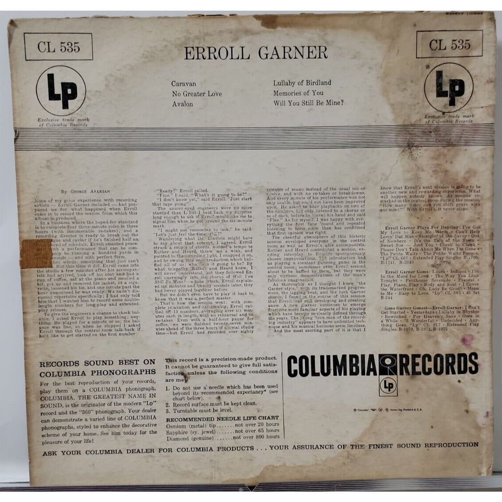 Erroll Garner – Erroll Garner (Record)