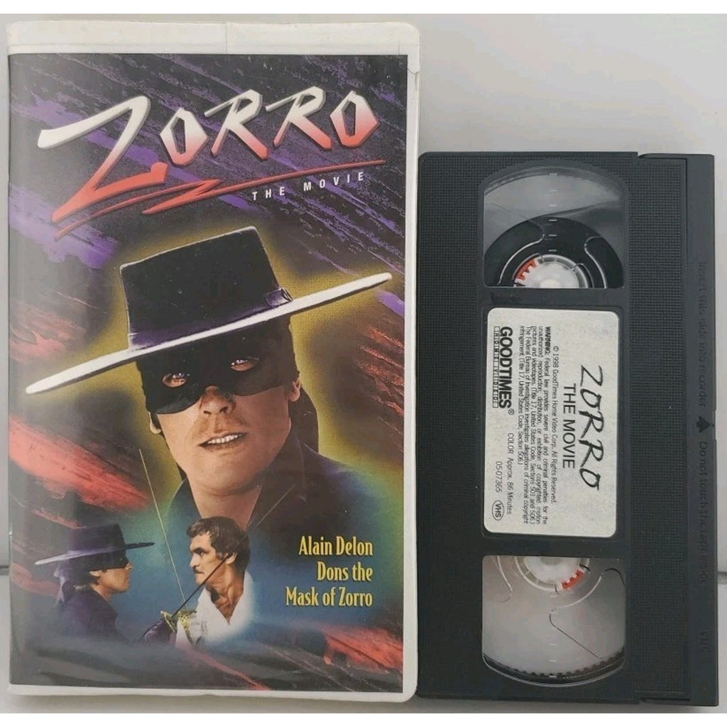 Zorro The Movie / Alain Delon (VHS, 1998) Clamshell