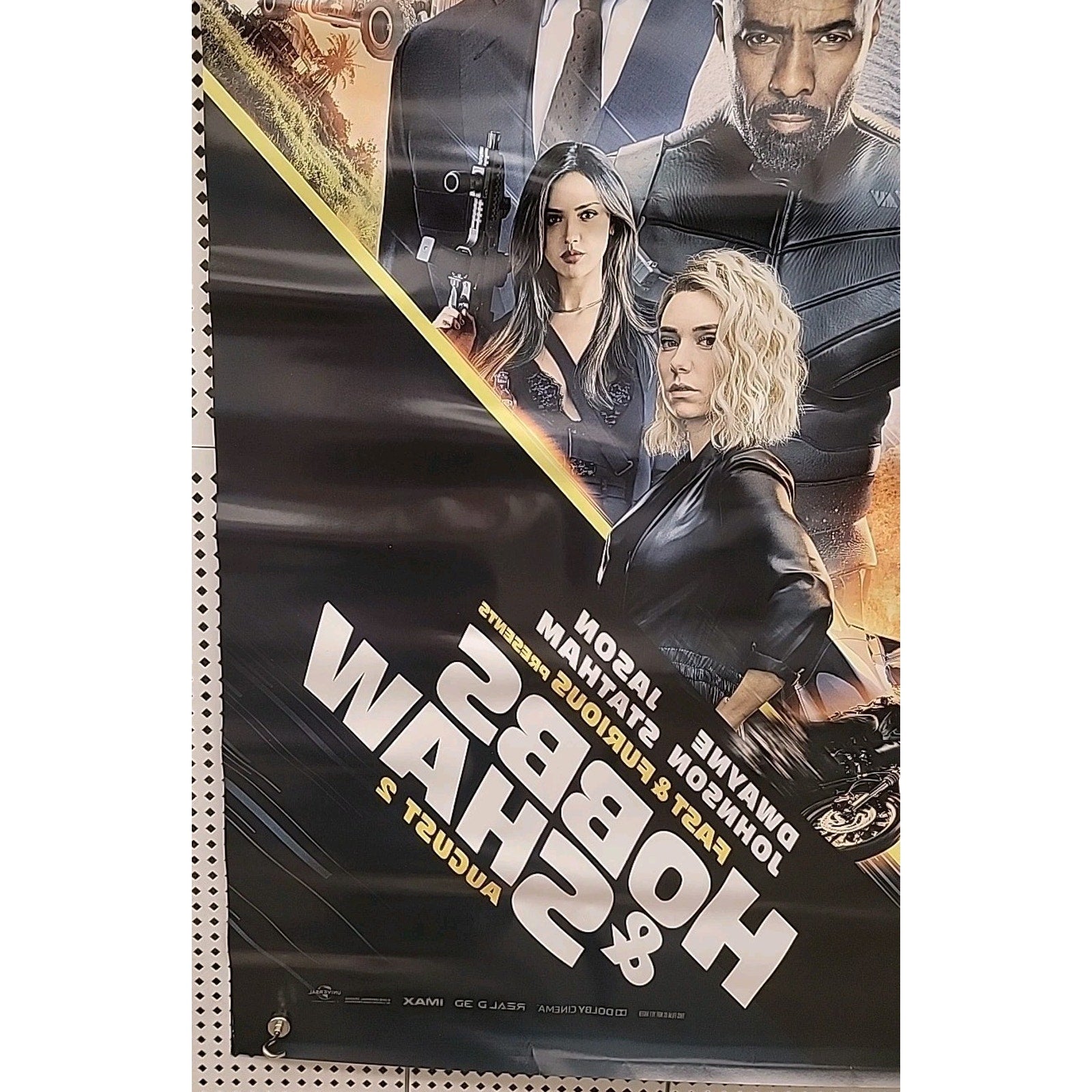 Hobbs & Shaw Movie Poster 27x40 D/S Dwayne Johnson Jason Statham Idris Elba
