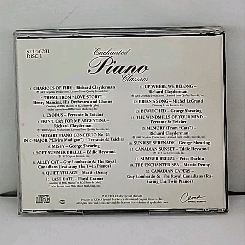 Enchanted Piano Classics 3-CD Set 1993 CEMA Special Markets Classical