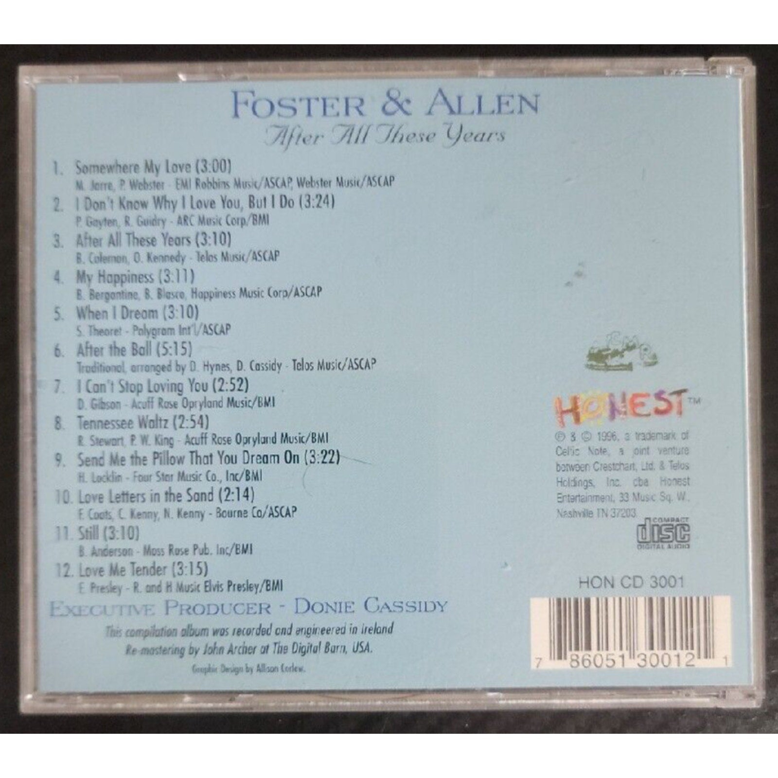 After All These Years [Honest] by Foster & Allen (CD, Apr-1996, Honest)