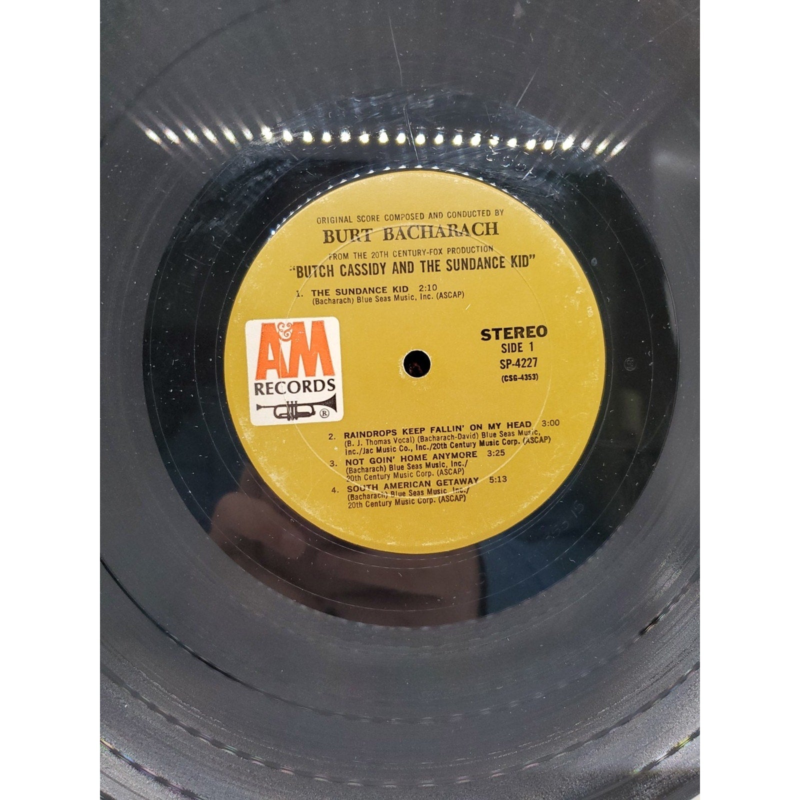 Burt Bacharach / Butch Cassidy And The Sundance Kid Original Score Vinyl Record