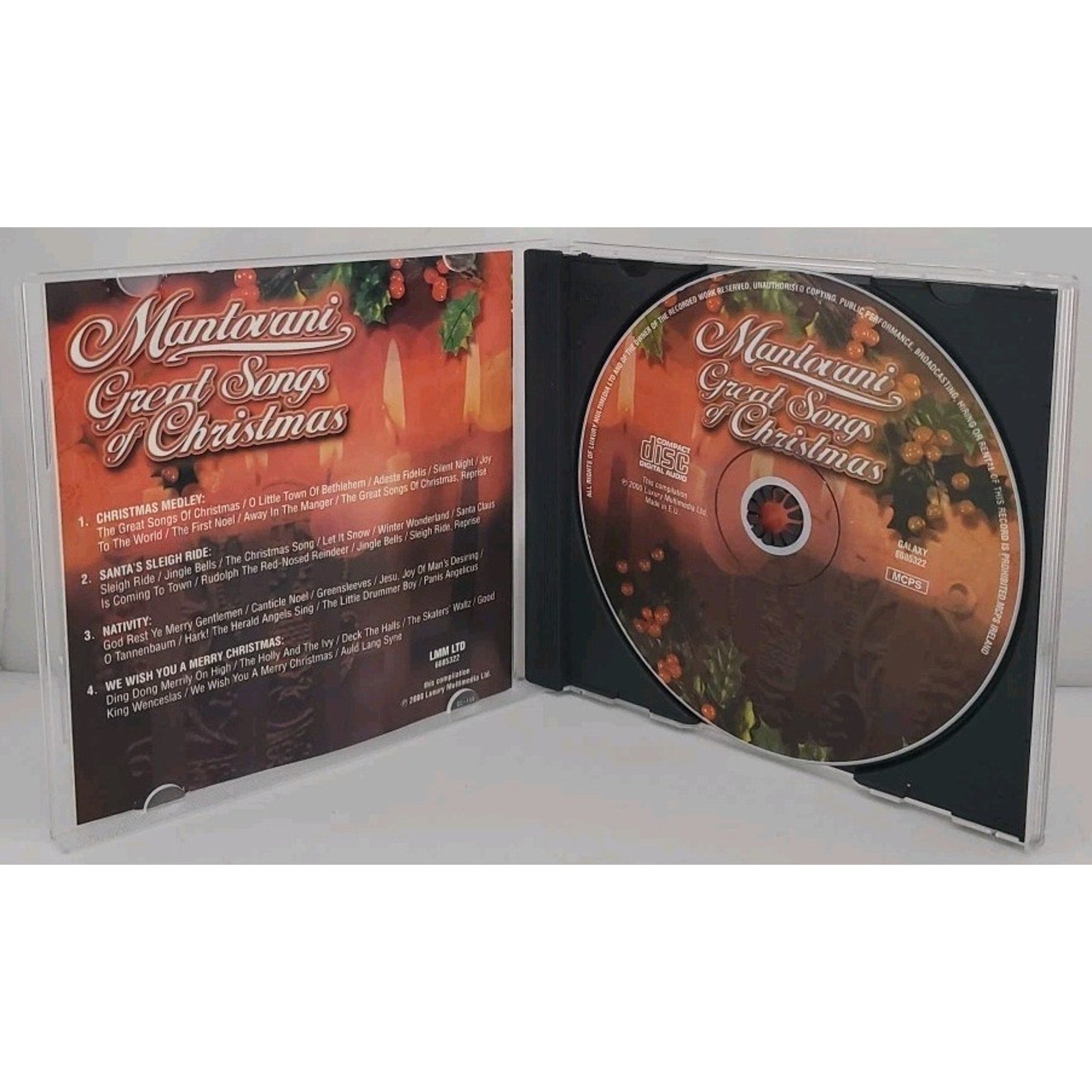 Mantovani Great Songs of Christmas Music CD