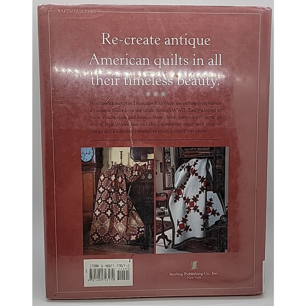 Making Antique Quilts by Rita Weiss (2005, Hardcover)