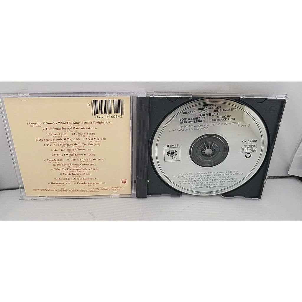 Camelot Original Broadway Cast CD 1990, Columbia Julie Andrews Goulet Burton