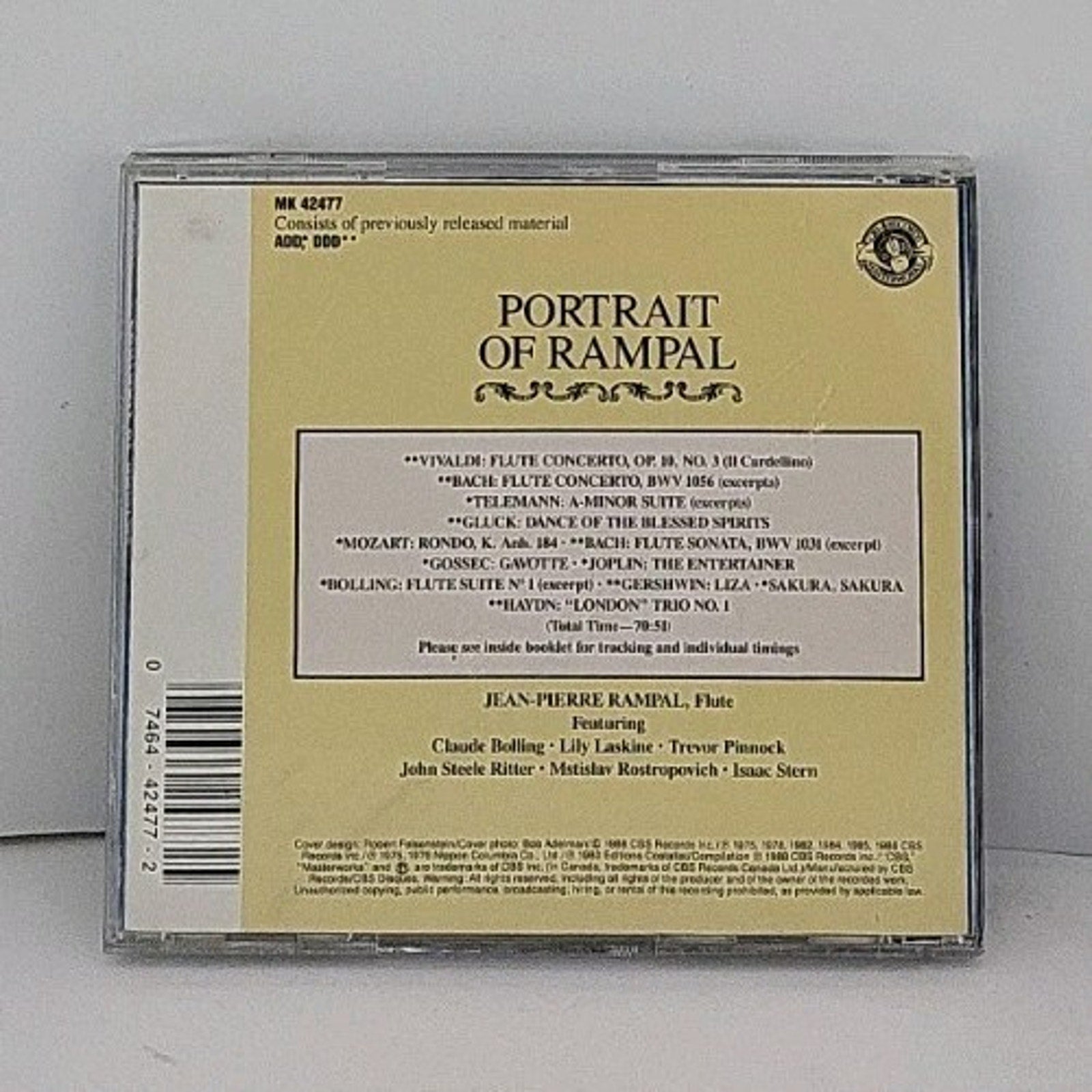 Portrait of Rampal by Jean-Pierre Rampal (CD, 1990)