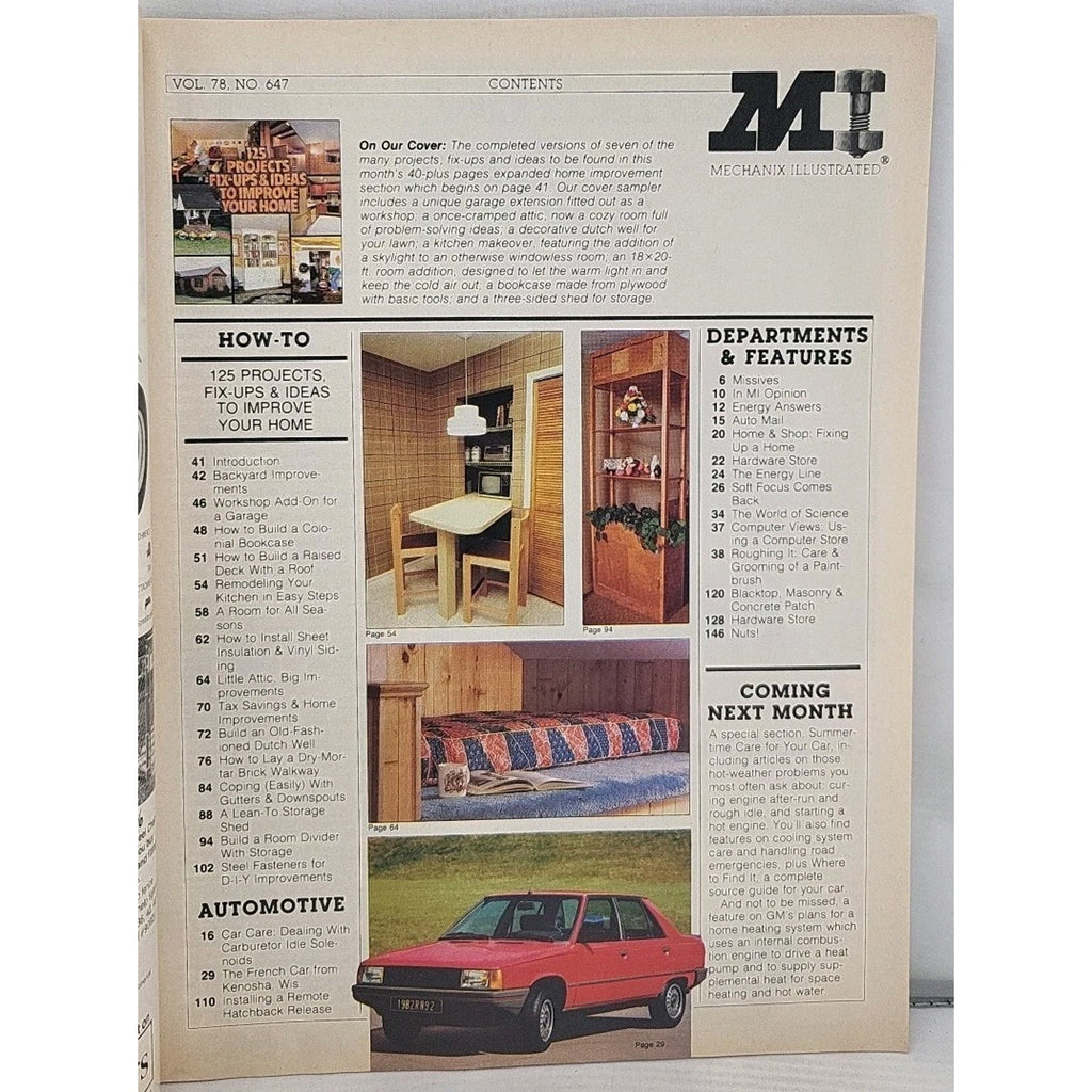 Mechanix Illustrated Magazine - April 1982 - Vol. 78 No. 647