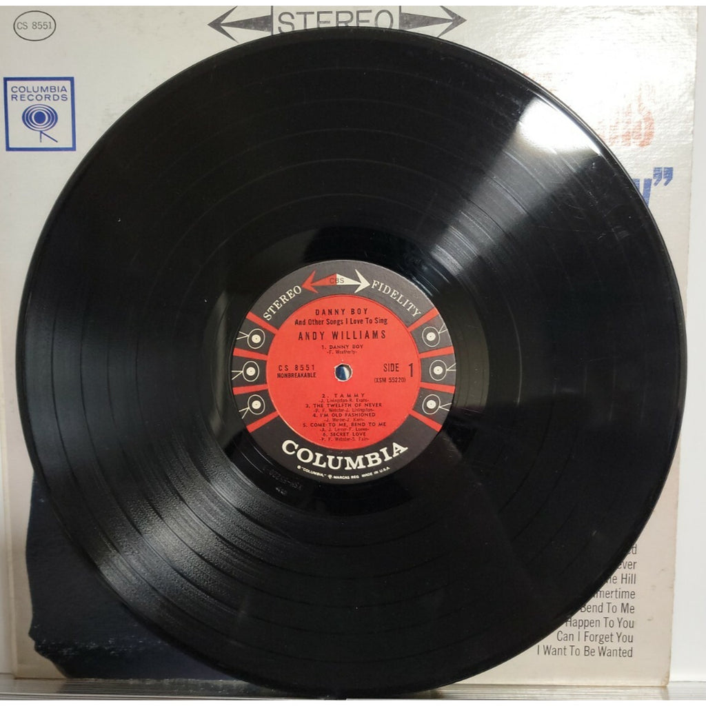 Andy Williams ‎– "Danny Boy" And Other Songs I Love To Sing (Vinyl)