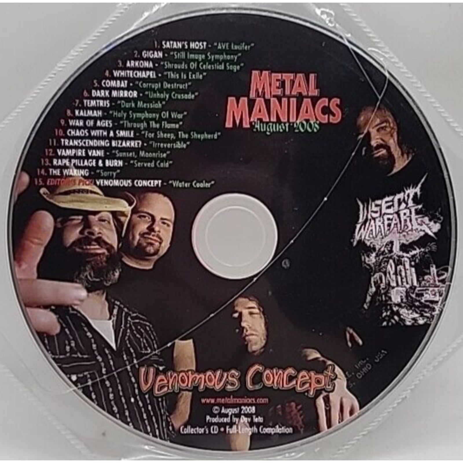 Metal Maniacs August 2008 Venomous Concert (CD)