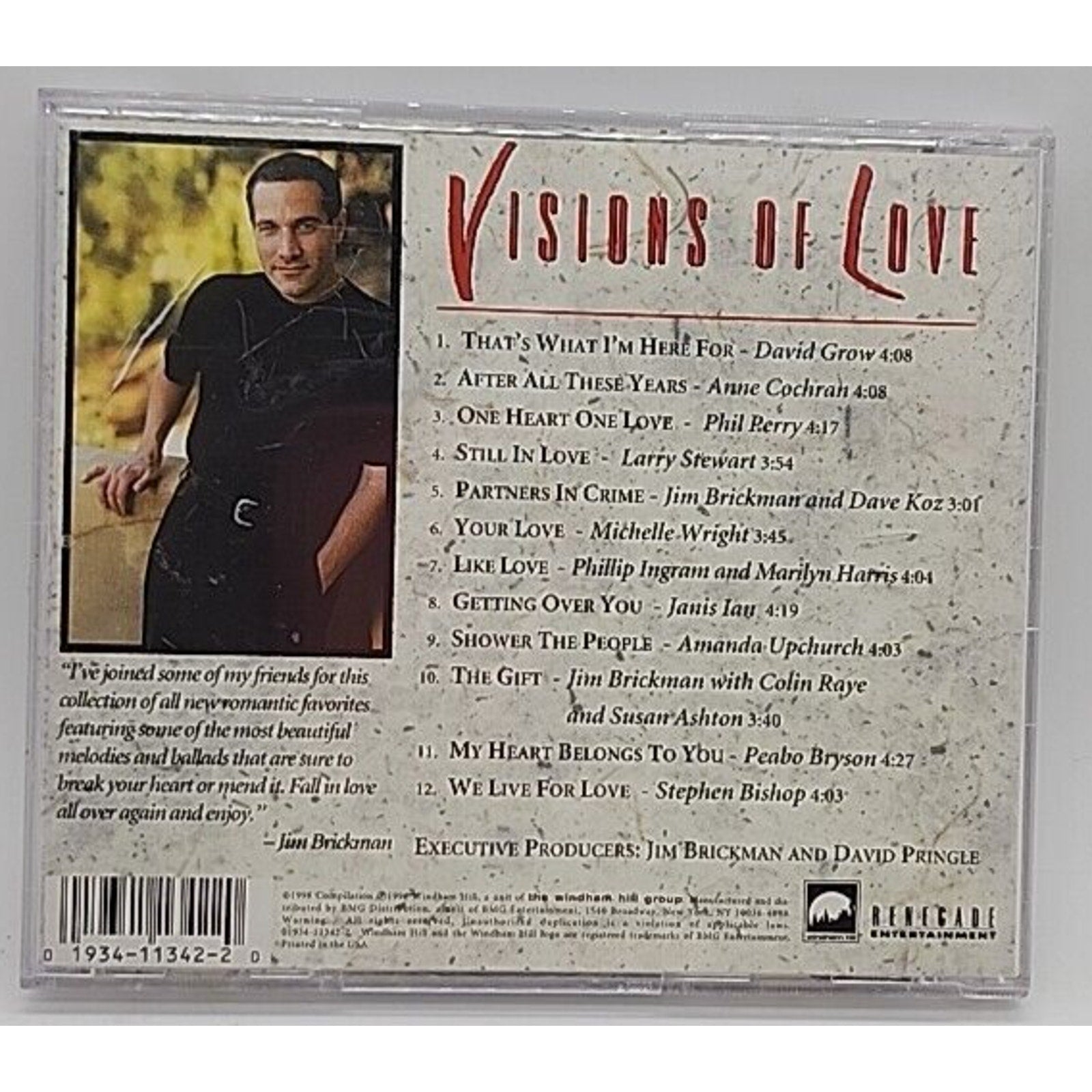 Visions of Love by Jim Brickman (CD, Jul-1998, Windham Hill Records)