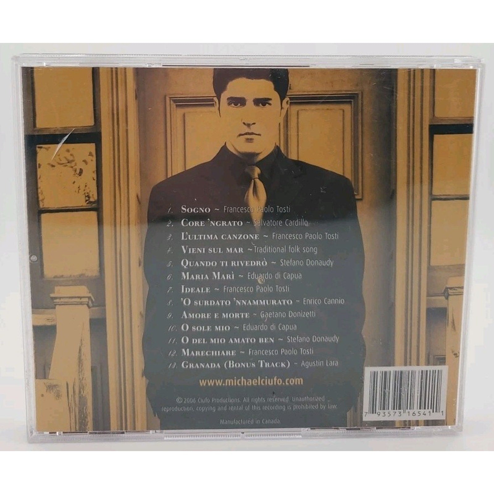 Michael Ciufo : Vieni Sul Mar: A Collection of Italian (CD)