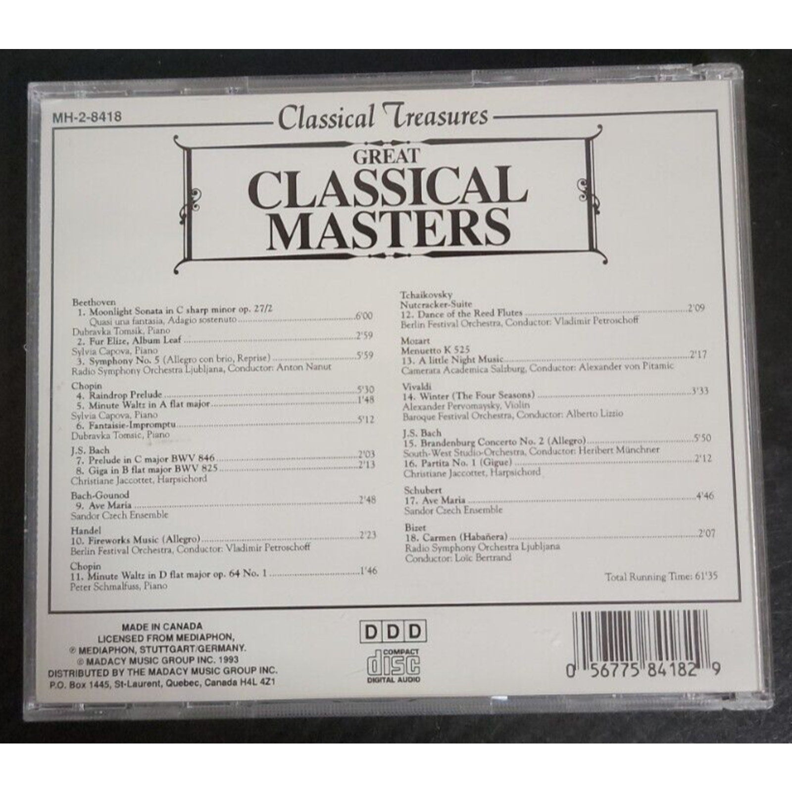 Classical Treasures: Great Classical Masters - Audio CD