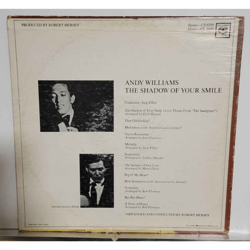 Andy Williams ‎– The Shadow Of Your Smile (Vinyl)